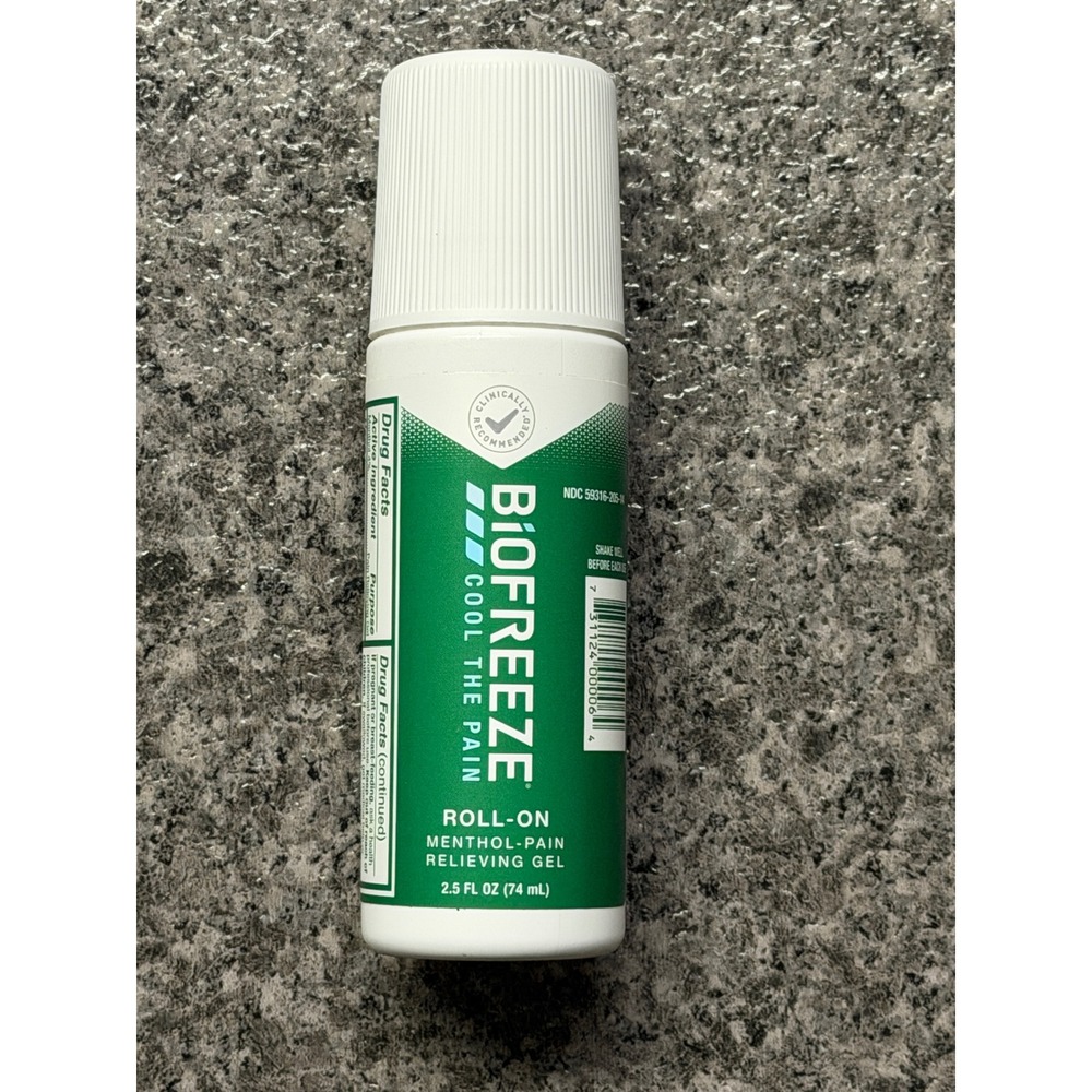Biofreeze Pain Relief Roll-On 2.5oz Green New Menthol Cooling Gel 12/2027 EXP